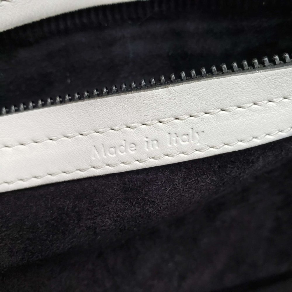 100% Authentic CELINE  White Leather Hand Bag - Picture 14 of 16